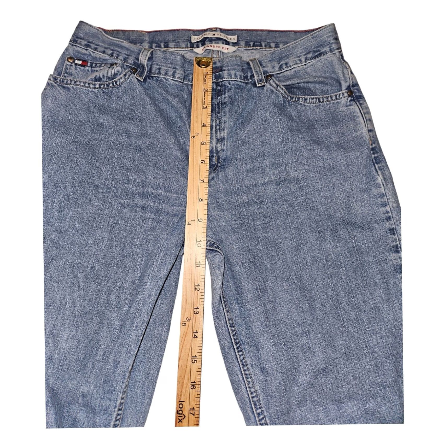 Tommy Hilfiger VINTAGE Tommy Hilfiger Jeans 10L Women’s Classic Straight Denim Blue 5-Pocket Logo Zipper Button Jeans Mens Womens Girls Boys Size 32" / US 10 / IT 46 - 5 Thumbnail