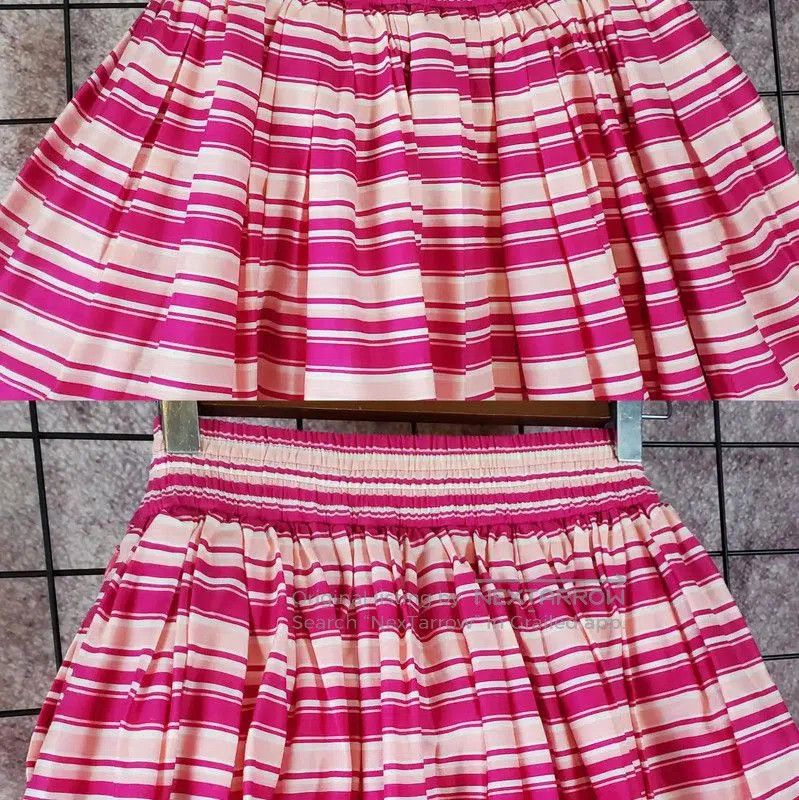 Dior Dior Pleated Skirt in Spring Pink Stripes . Size 26" / US 2 / IT 38 - 4 Thumbnail