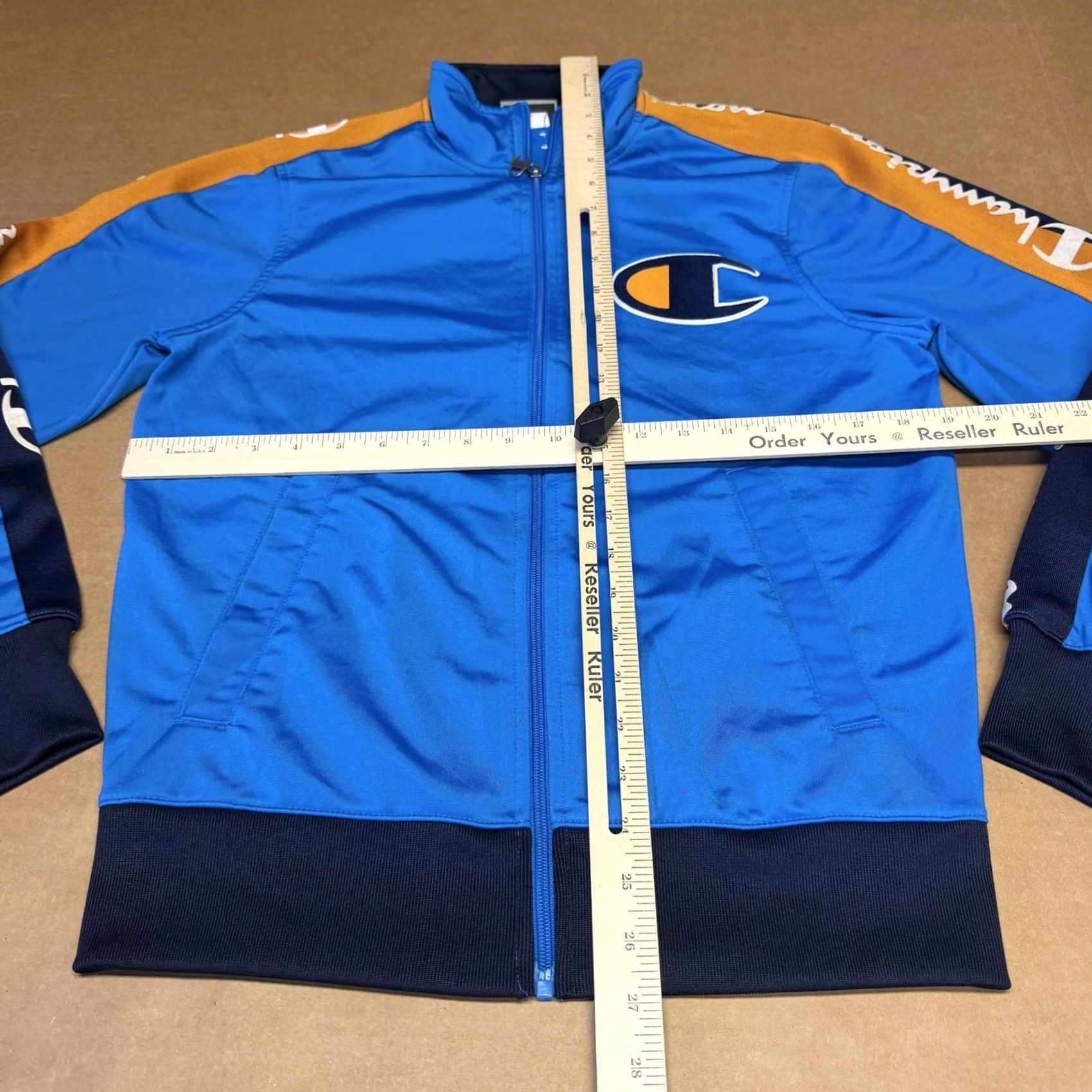 Champion Champion Jacket Mens Small Blue Colorblock Track Full Zip Logo Tape Athletic Size US S / EU 44-46 / 1 - 6 Thumbnail