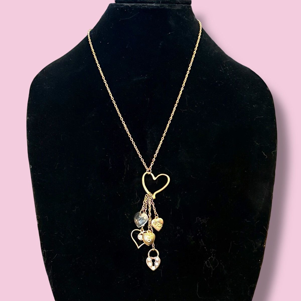 Other Gold tone heart theme tassel pendant necklace Size ONE SIZE - 1 Thumbnail