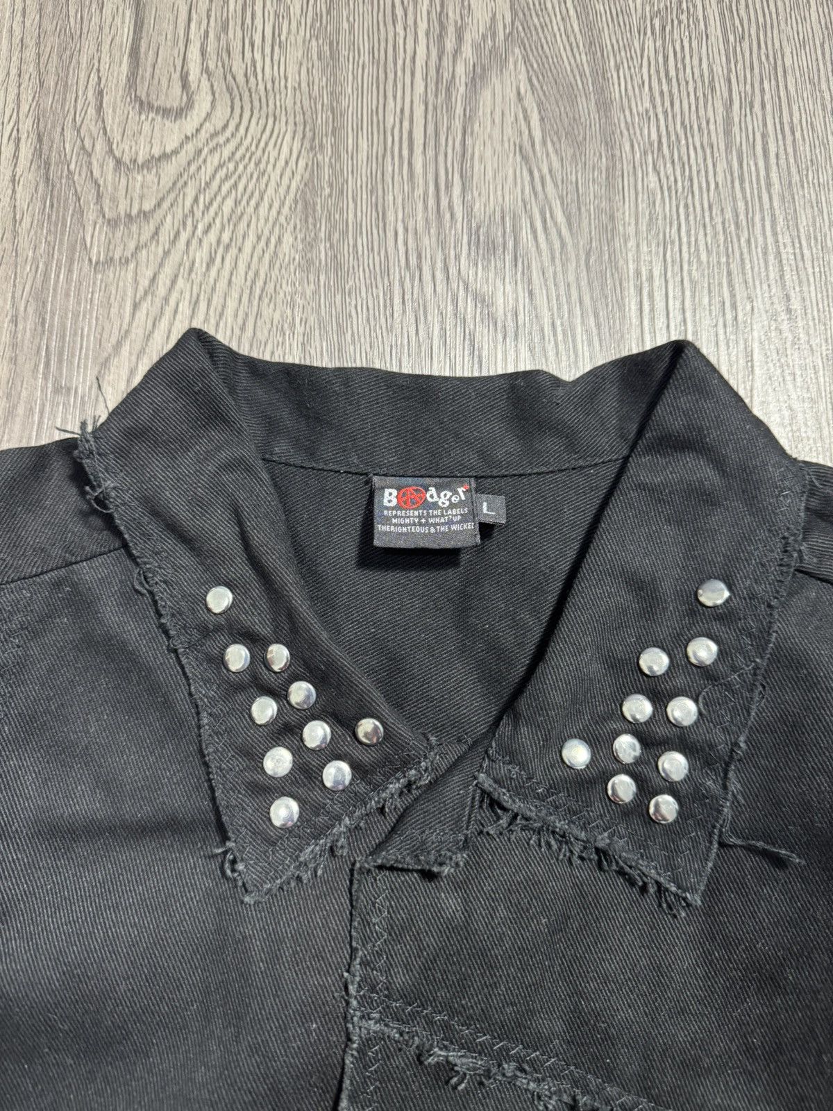 Japanese Brand Budger Punk Patchwork Shirt Button Size US L / EU 52-54 / 3 - 3 Thumbnail