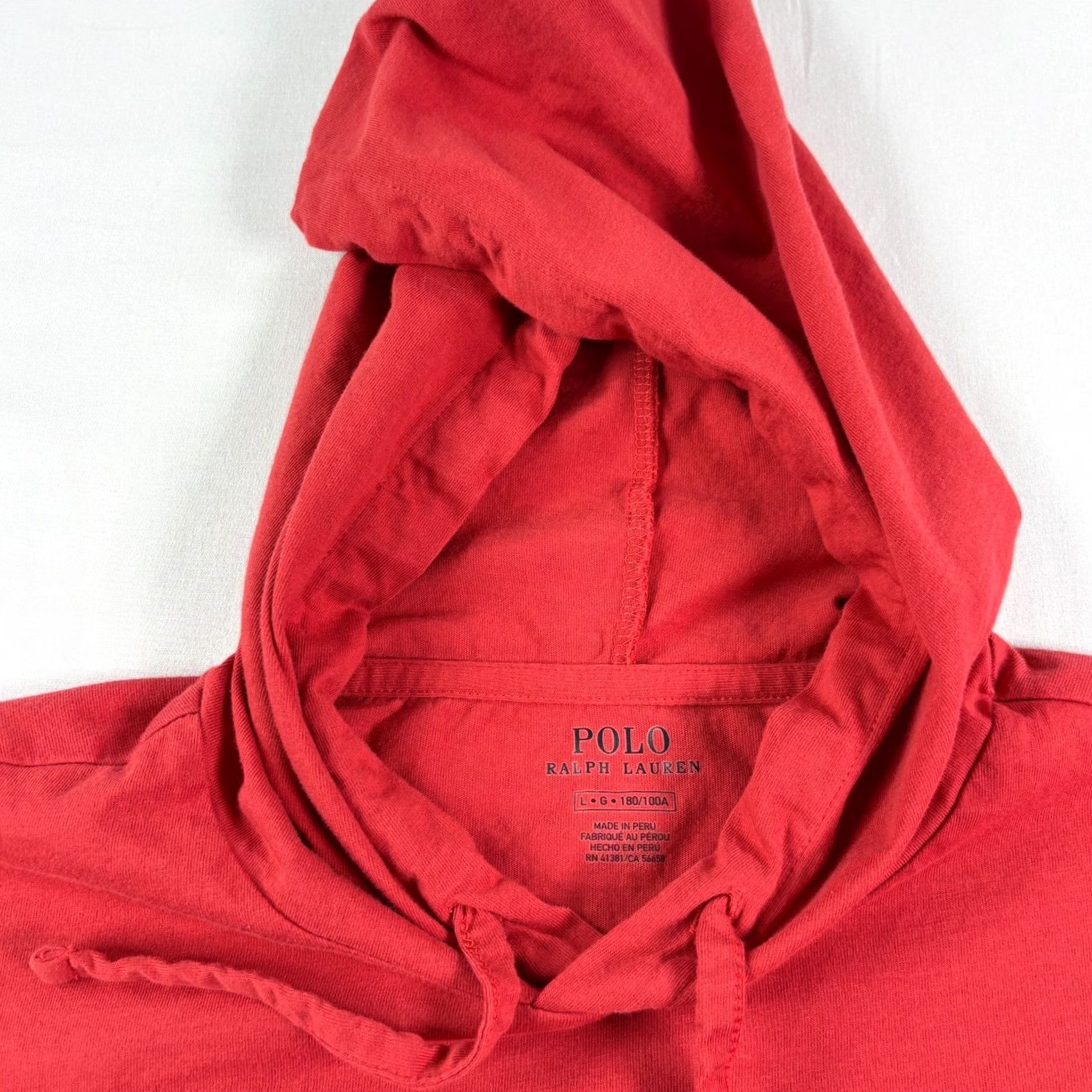 Polo Ralph Lauren Polo Ralph Lauren Hoodie Mens Medium Red Lightweight Pullover Shirt Size US M / EU 48-50 / 2 - 4 Thumbnail