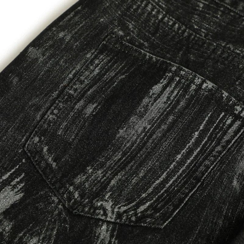 Jean Hand-Painted Vintage Wide Leg Street Jeans Size US 32 / EU 48 - 4 Thumbnail