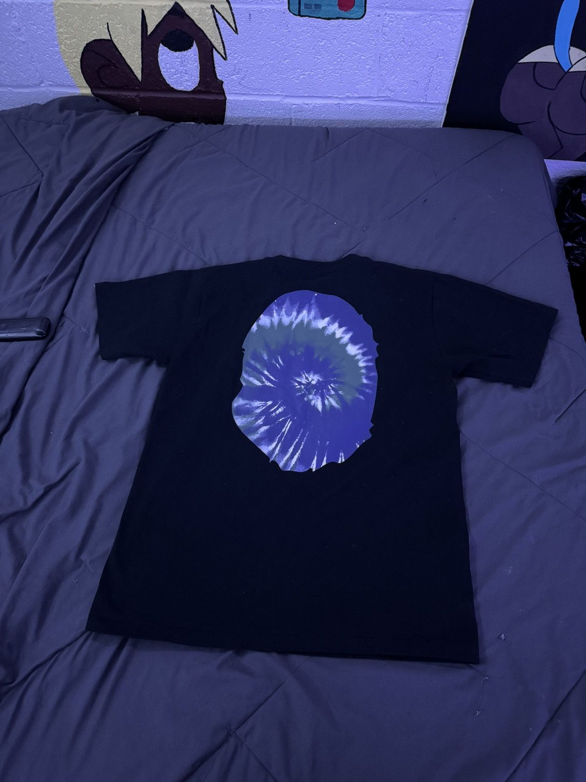 Band Tees Black and purple bape shirt Size US M / EU 48-50 / 2 - 2 Thumbnail