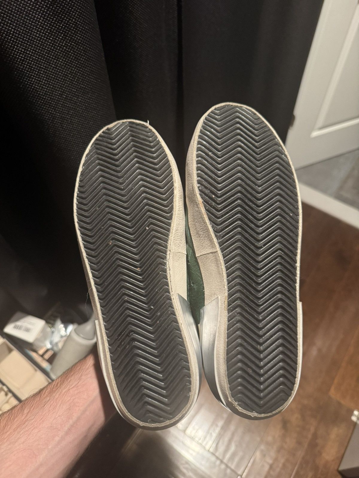 Golden Goose Golden Goose Men's Super-Star green leather and multifoxing Size US 6 / EU 39 - 9 Thumbnail