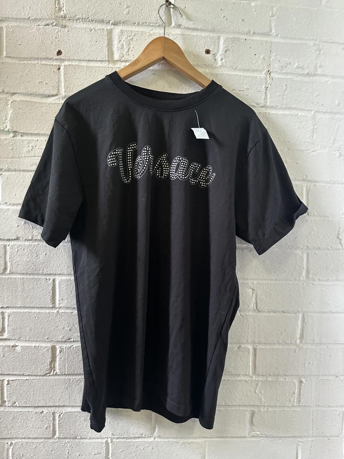 Versace Versace Black Studded Logo T-Shirt Size US L / EU 52-54 / 3 - 1 Thumbnail