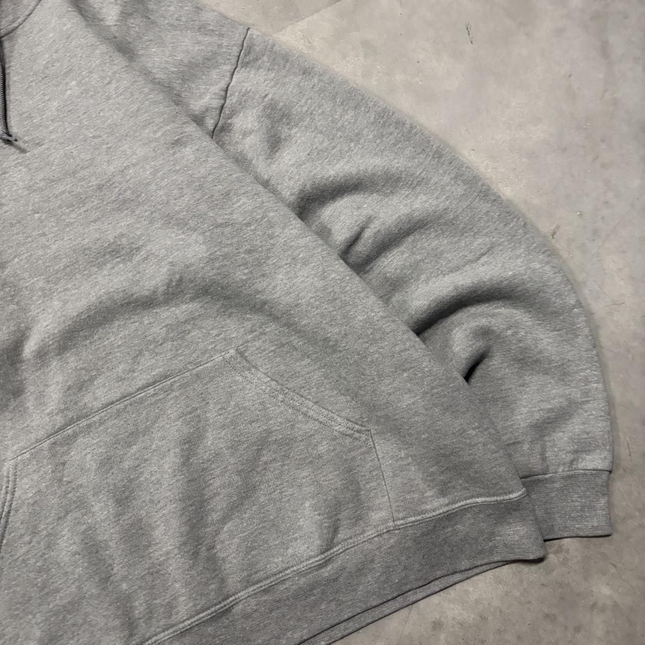 Japanese Brand × Vintage Crazy Vintage Y2K/2000s Grey Blank Russell Style Streetwear Essential Hoodie! Size US L / EU 52-54 / 3 - 4 Thumbnail