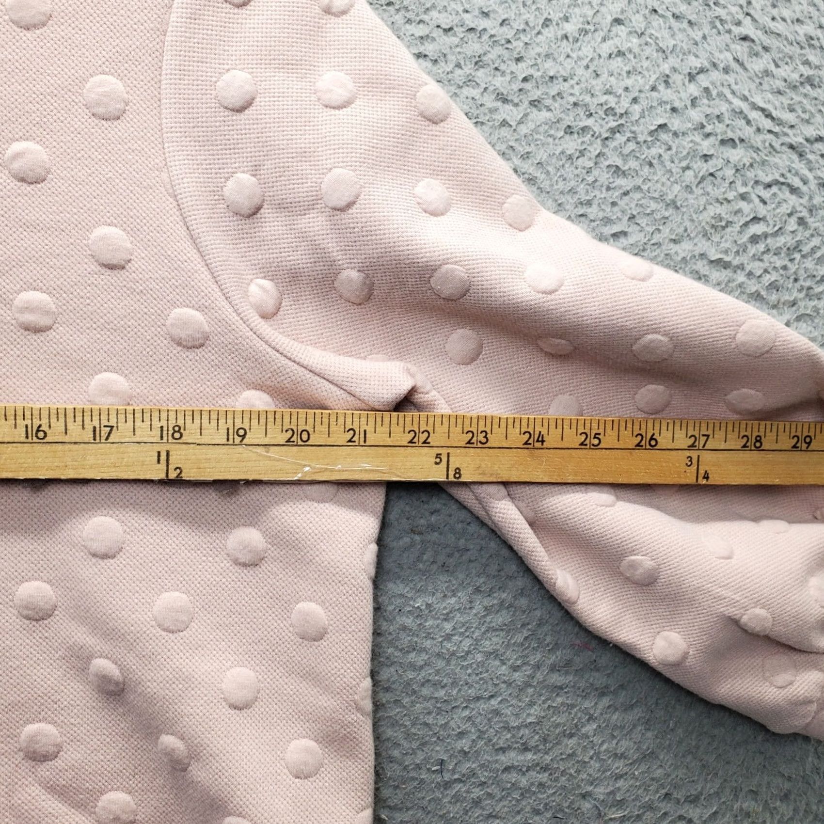 Pinko W5 Sweater Womens XL Pink Knit Raglan Sleeve Polka Dot Quarter Zip Back Size XL / US 12-14 / IT 48-50 - 5 Thumbnail