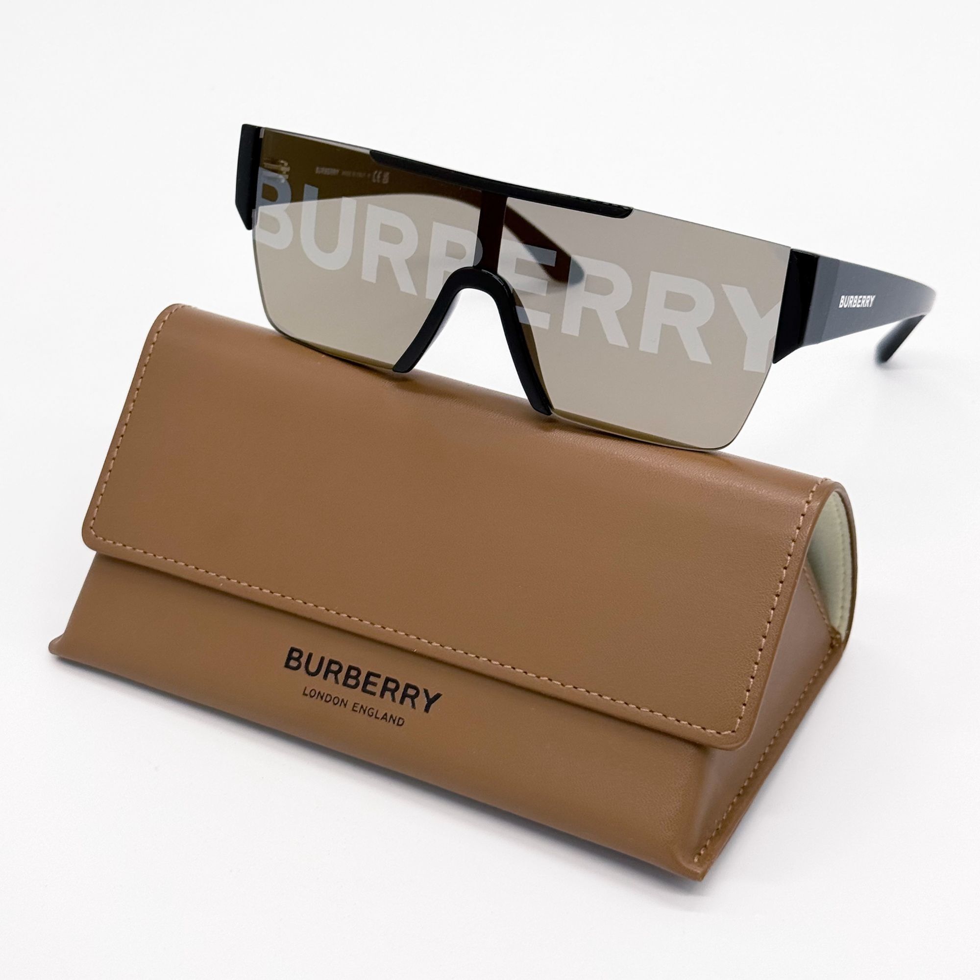 Burberry NEW BURBERRY SUNGLASSES BE4291 3001/G UNISEX BROWN SHIELD BE Size ONE SIZE - 1 Thumbnail