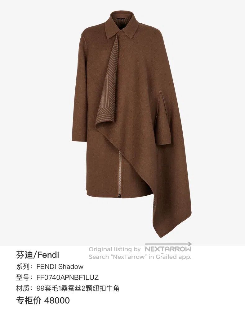 Fendi Fendi Cashmere cloak coat Size US M / EU 48-50 / 2 - 7 Thumbnail