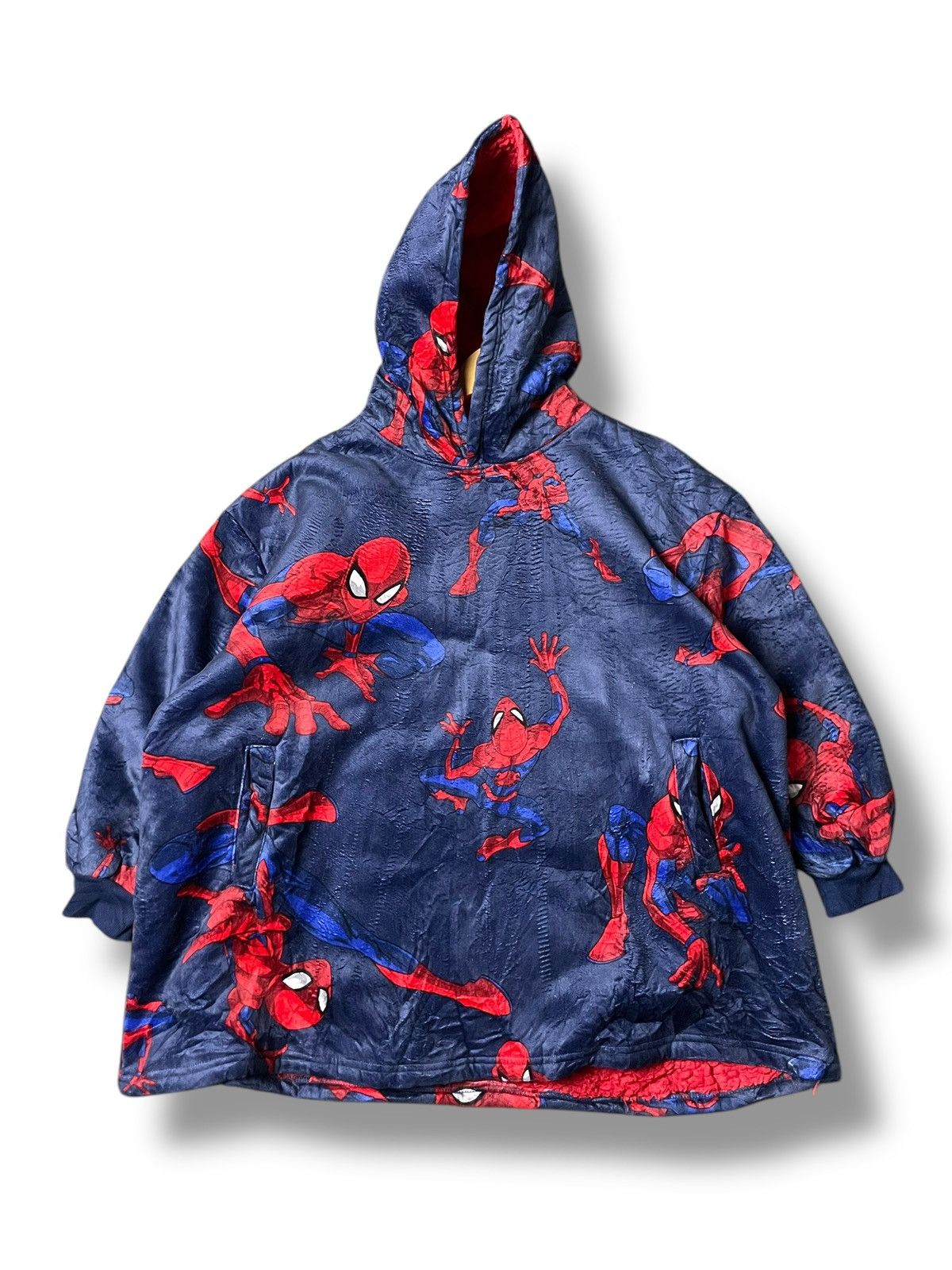 Japanese Brand Spiderman Oversized Hoodie Plush Lined (78) Size US XL / EU 56 / 4 - 1 Thumbnail