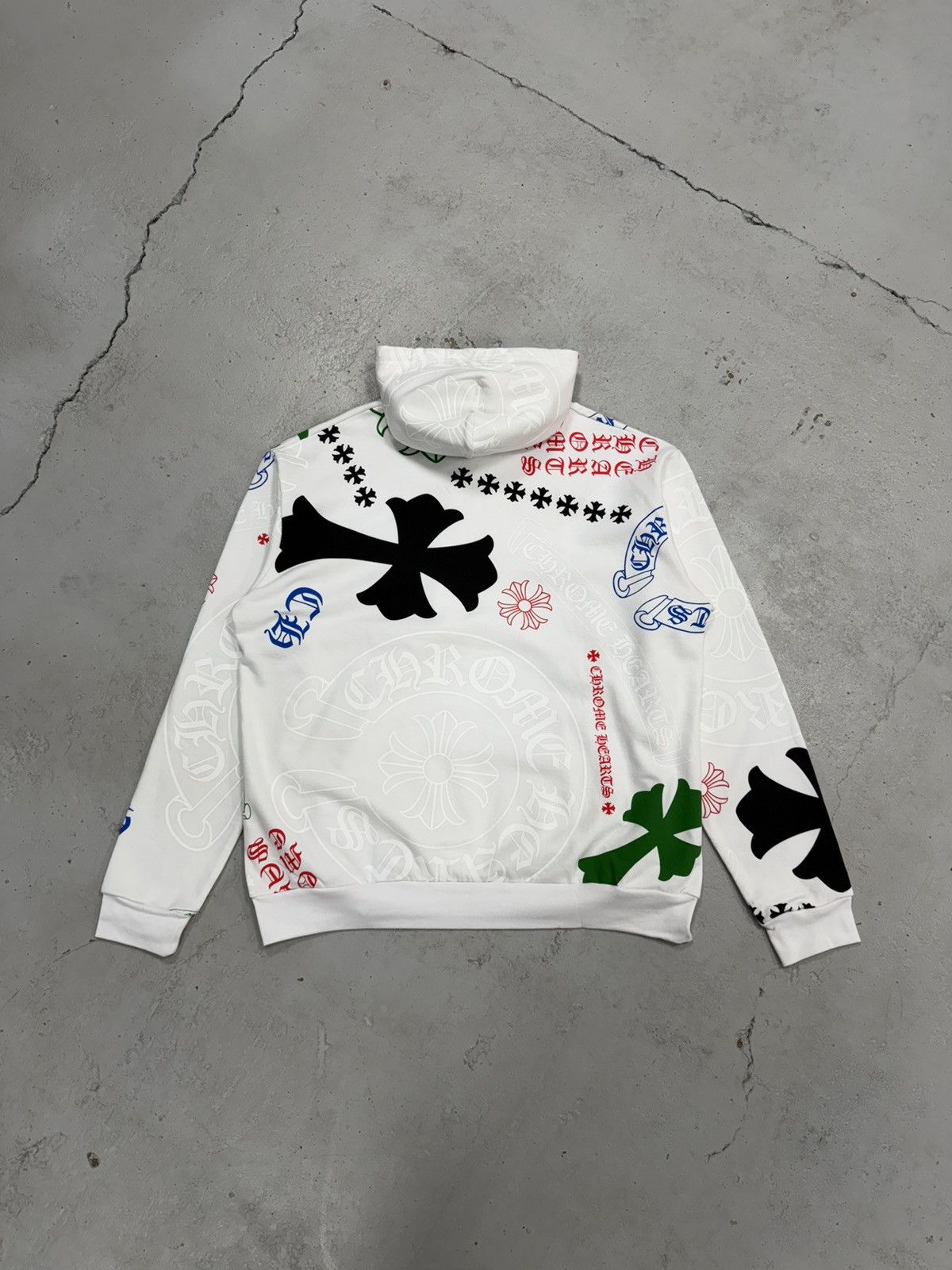 Chrome Hearts Chrome Hearts Stencil Monogram Hoodie White Large Size US L / EU 52-54 / 3 - 6 Thumbnail