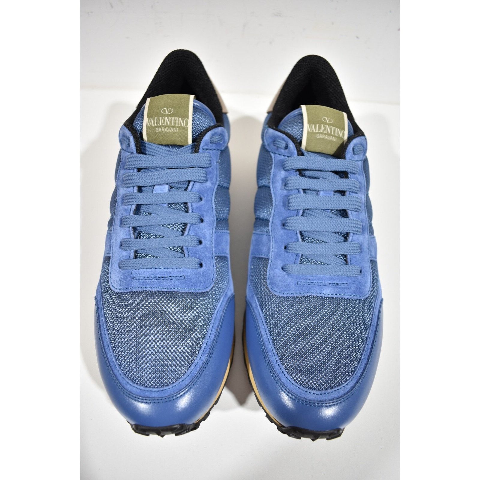 Valentino Valentino Rockstud Men Burgundy Blue Rockrunner Low Top Size US 9.5 / EU 42-43 - 4 Thumbnail