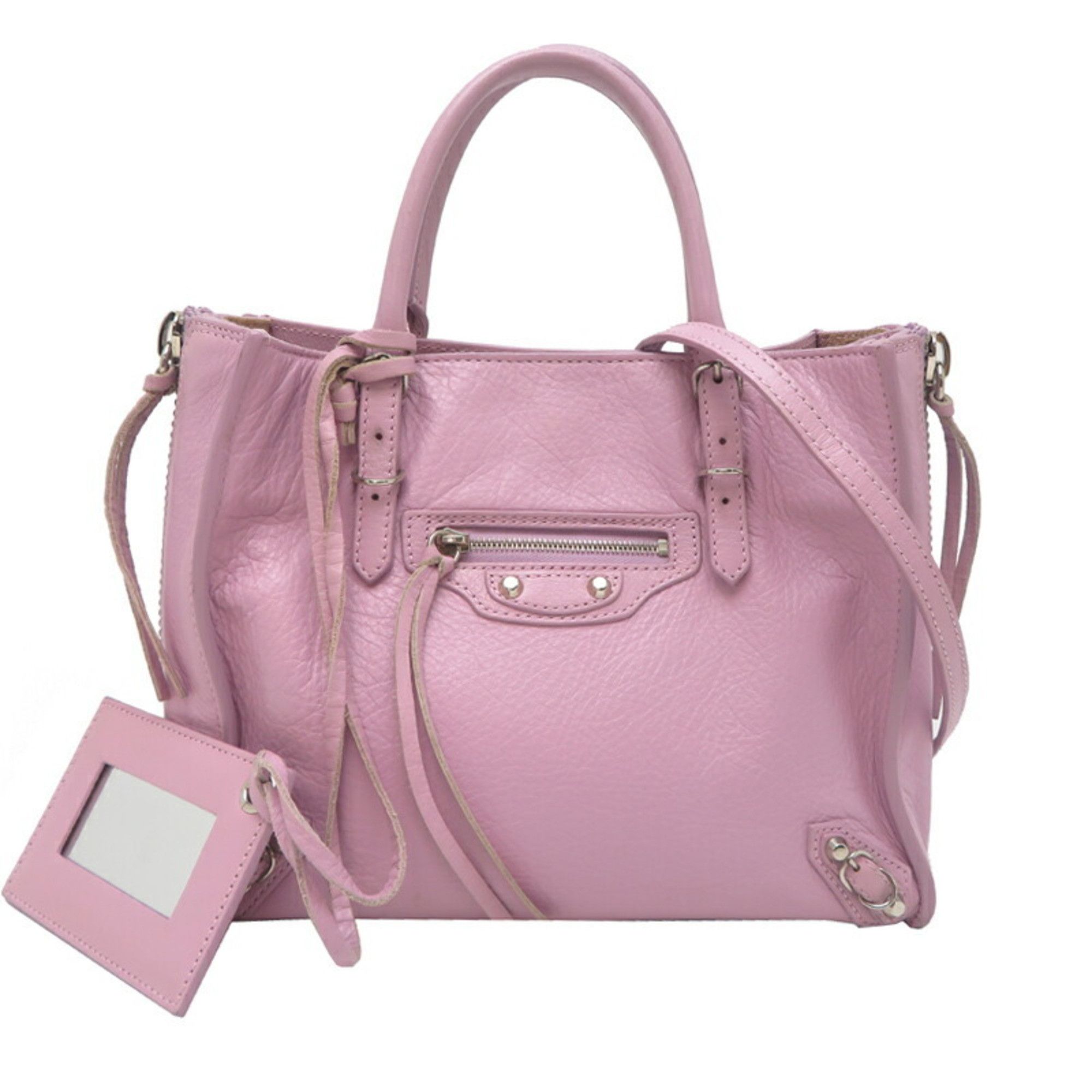 Balenciaga Balenciaga Paper Mini Women's Handbag 357333 Leather Pink Purple Size ONE SIZE - 1 Thumbnail