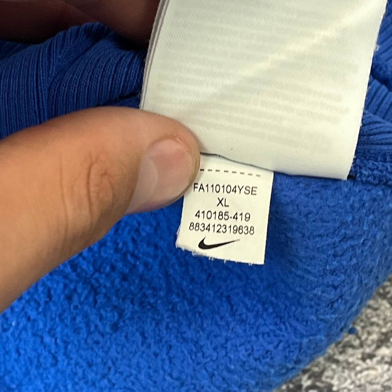 Nike Vintage Blue Sweatshirt Nike,basic mini logo y2k style Size US XL / EU 56 / 4 - 2 Thumbnail