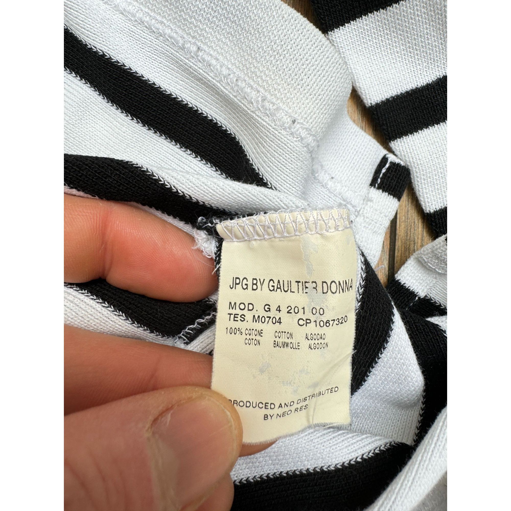 Jean Paul Gaultier Black White Striped Long Sleeves Top Size S / US 4 / IT 40 - 4 Thumbnail