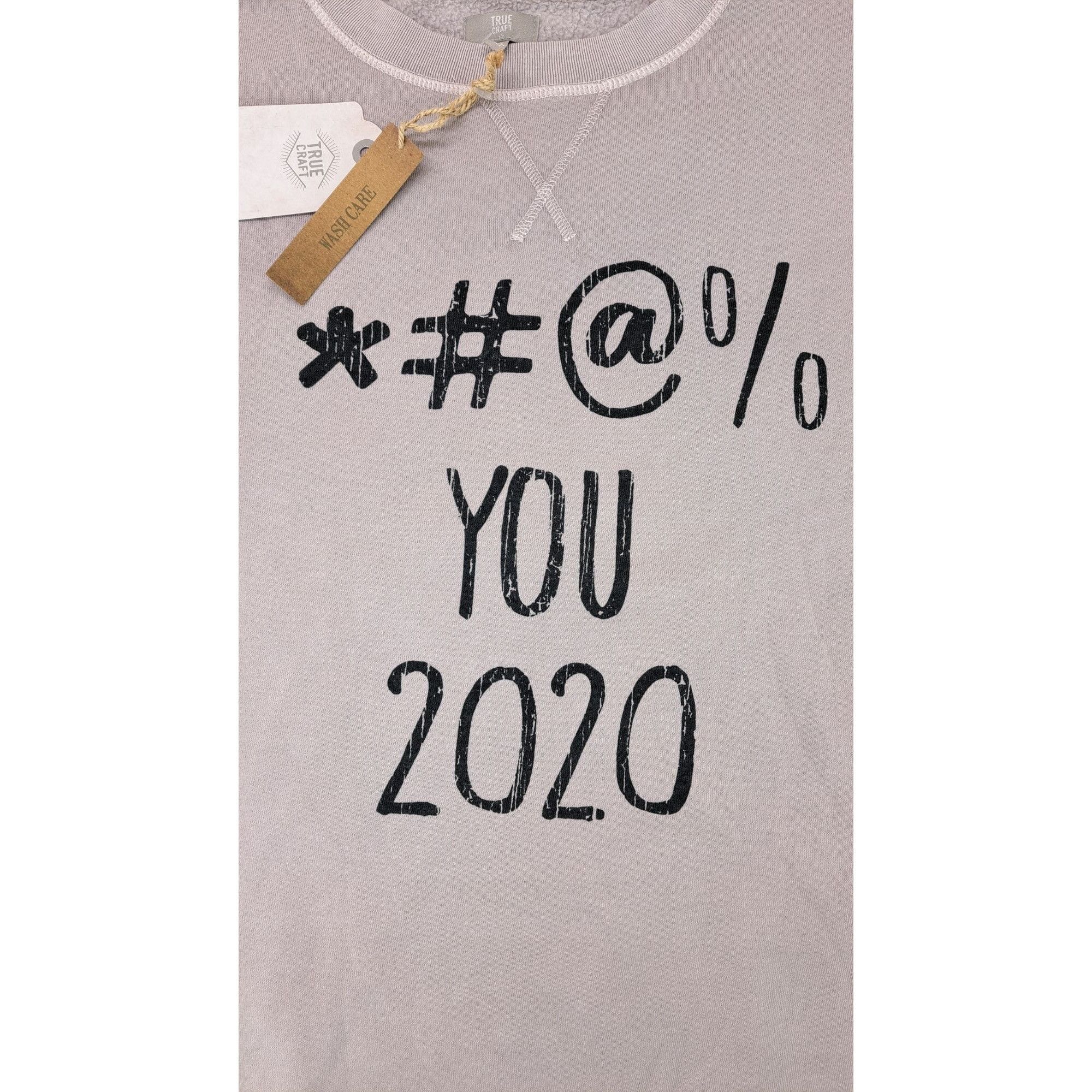 Other True Craft Graphic Sweatshirt Curse 2020 Covid Beige Soft Size XXL / US 16-18 / IT 52-54 - 6 Thumbnail
