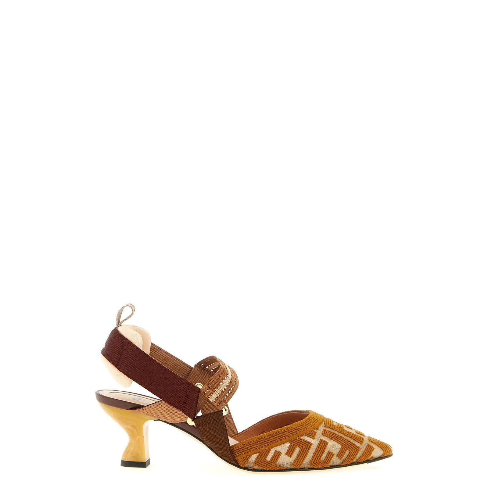 FENDI Colibri Brown 55mm Pumps New (Women's size:6;)
