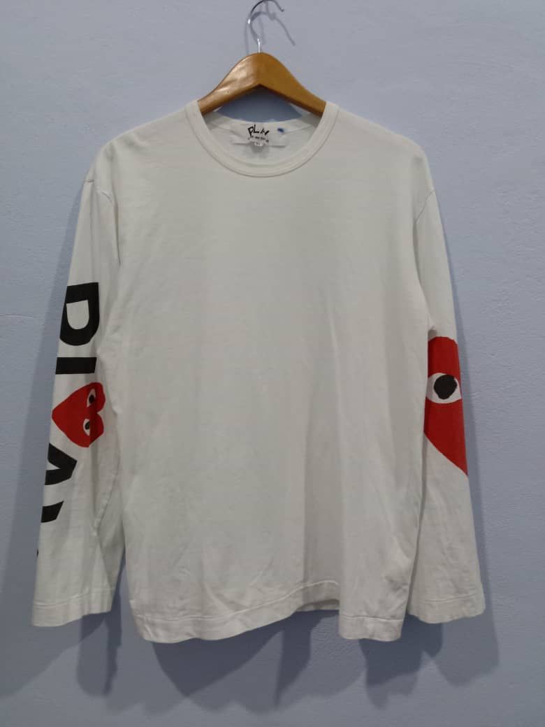 Comme des Garcons COMME DES GARCONS PLAY LONG SLEEVE SIDE LOGO TEE XL SIZE Size US L / EU 52-54 / 3 - 1 Thumbnail