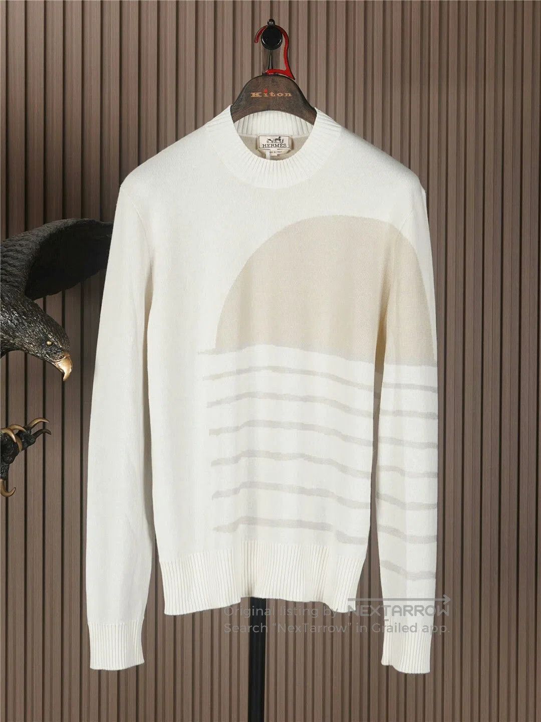 Hermes Men's Cashmere Silk Knit Sweater.