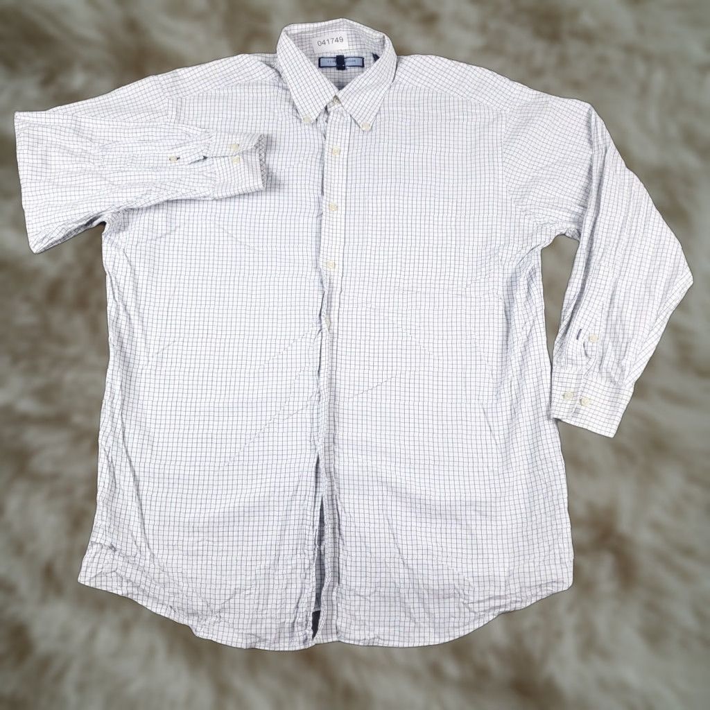 Tommy Hilfiger Tommy Hilfiger Shirt Mens Large White Blue Check Button-Up Long Sleeve Casual Office Wear L White Check, Tommy Hilfiger, Button-Up, Men, Regular Fit Size US L / EU 52-54 / 3 - 1 Thumbnail