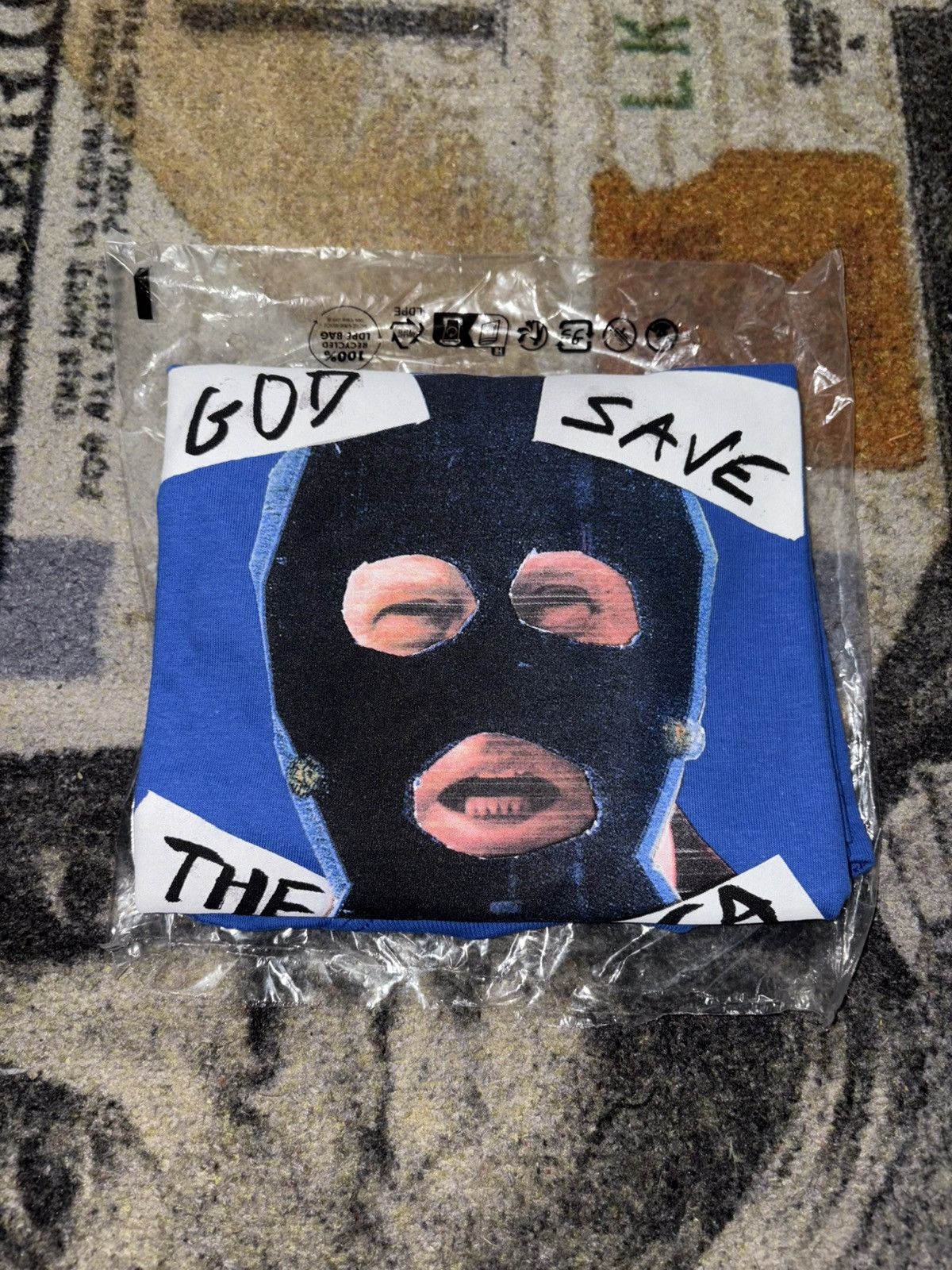 Supreme Supreme God Save Us Tee Blue Size US XXL / EU 58 / 5 - 1 Thumbnail