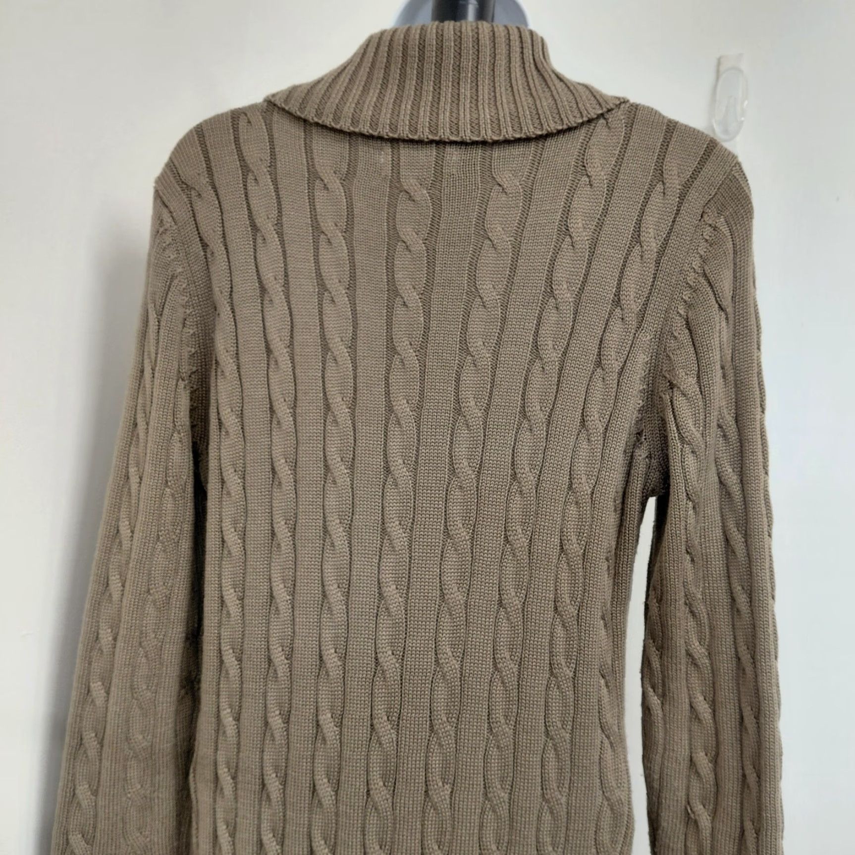 Calvin Klein Calvin Klein Sweater Dress Women's Sz Large Brown Wrap Cable Shawl Collar Buckle Size L / US 10 / IT 46 - 6 Thumbnail