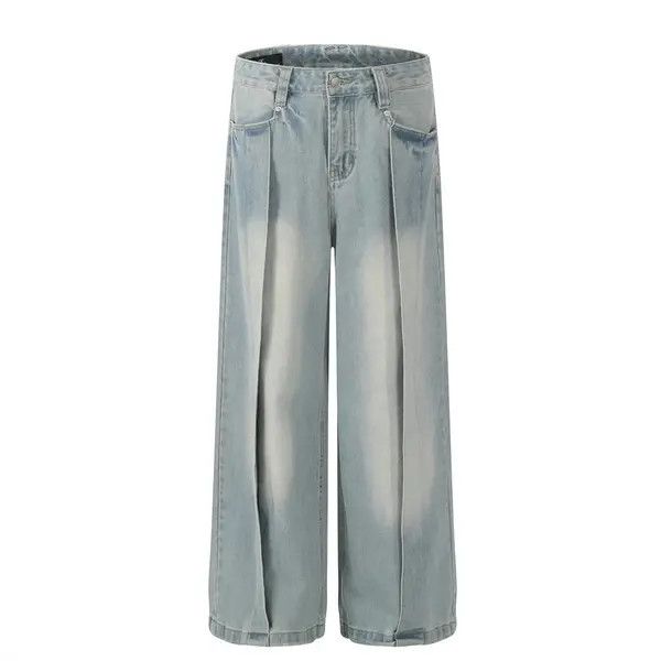 Japanese Brand High street loose straight washed stitching jeans y2k Size US 32 / EU 48 - 1 Thumbnail