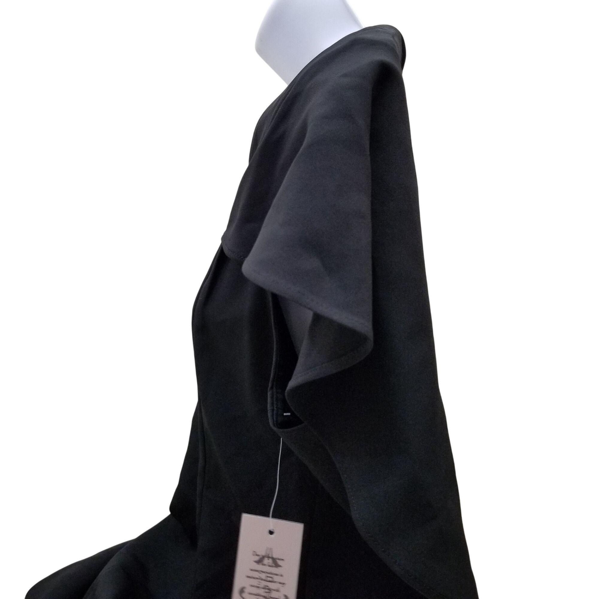 Nanette Lepore Nanette Lepore 8 Black Cape Dress Overlay V Neck Formal Part Size M / US 6-8 / IT 42-44 - 6 Thumbnail