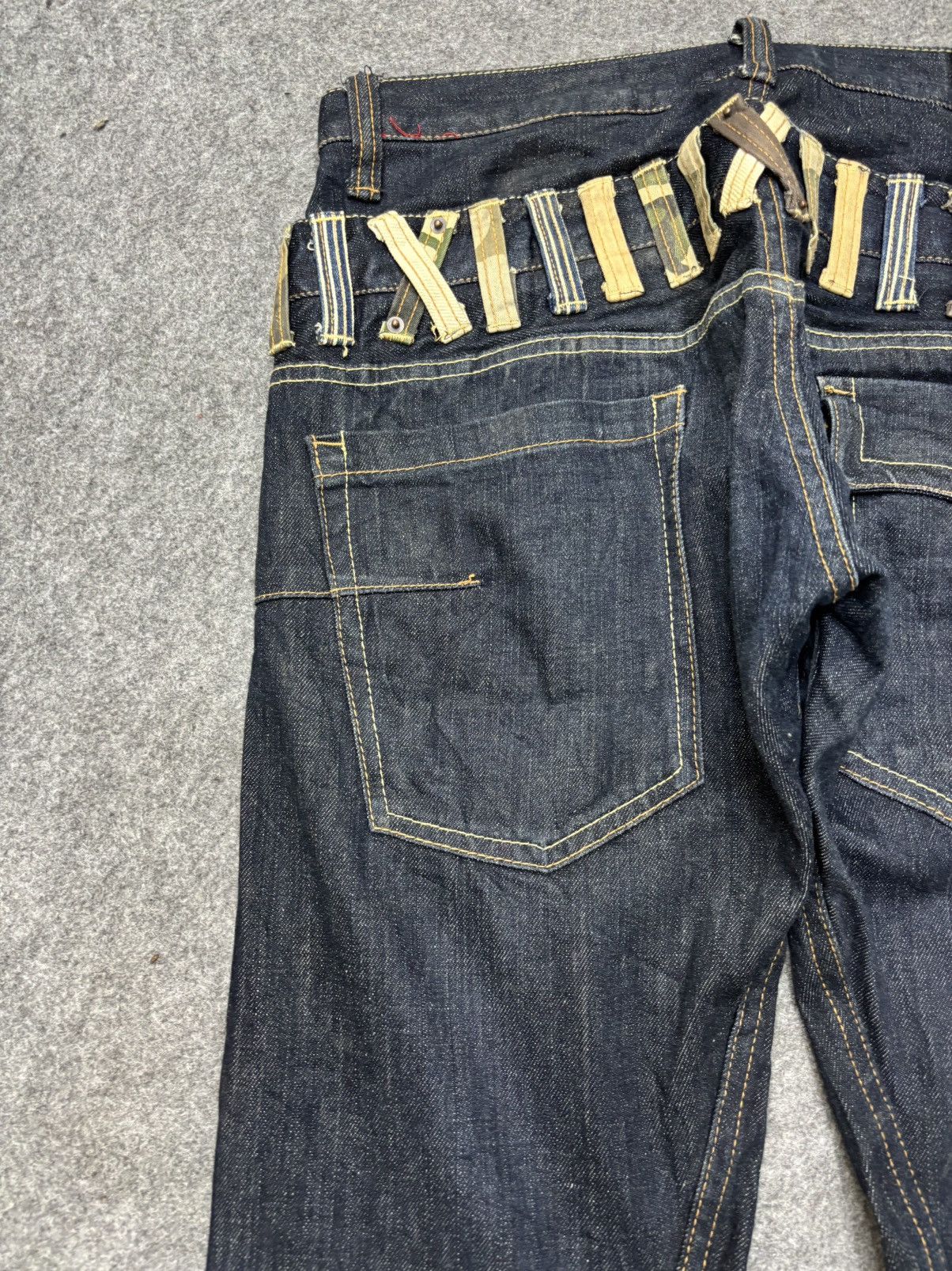 Japanese Brand 💥Double Waist+Twisted Leg💥Dominate Zipper Denim F646 Size US 33 - 13 Thumbnail
