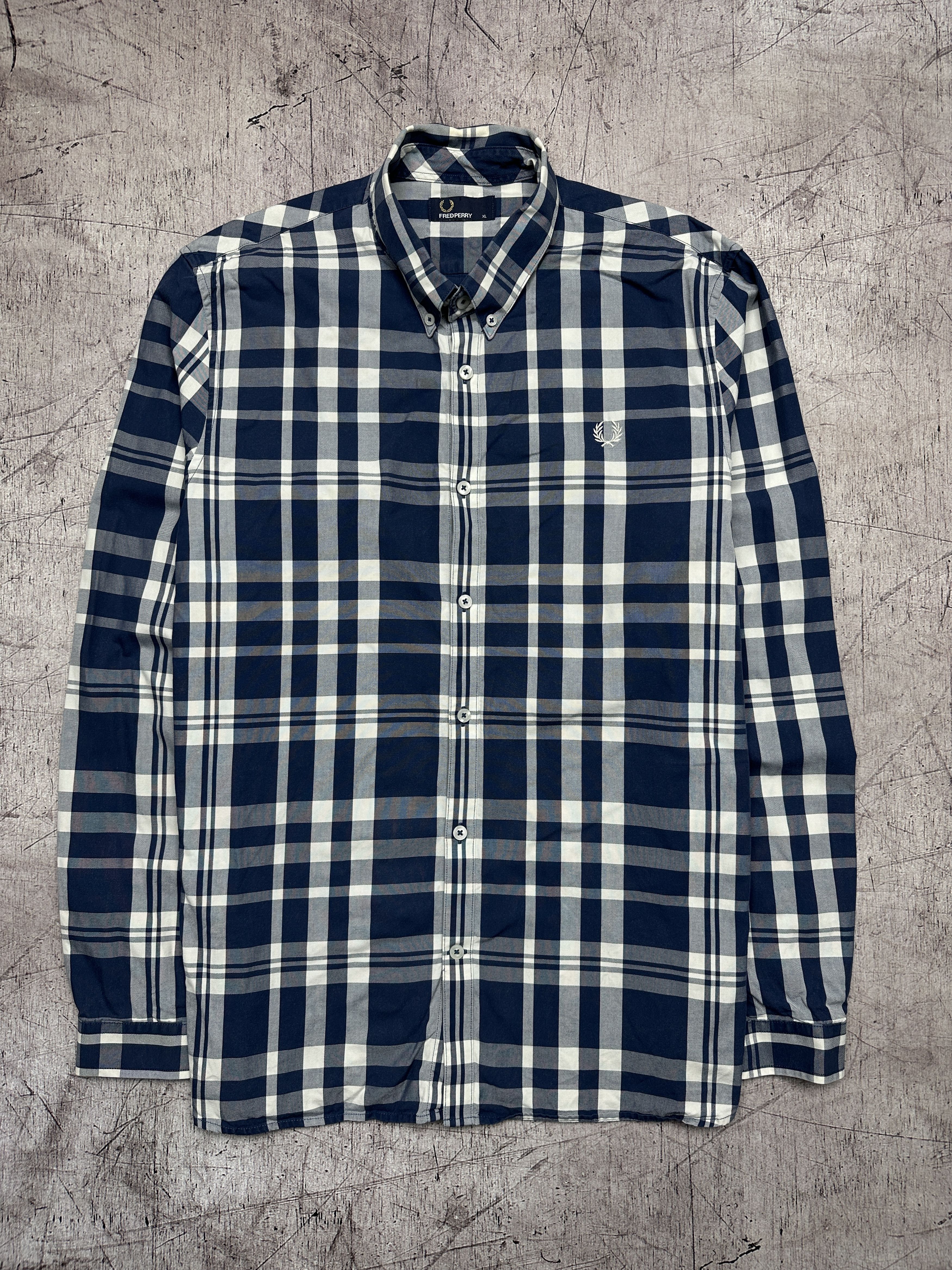 Fred Perry Fred Perry Mens Long Sleeve Plaid Shirt Size US XL / EU 56 / 4 - 1 Thumbnail