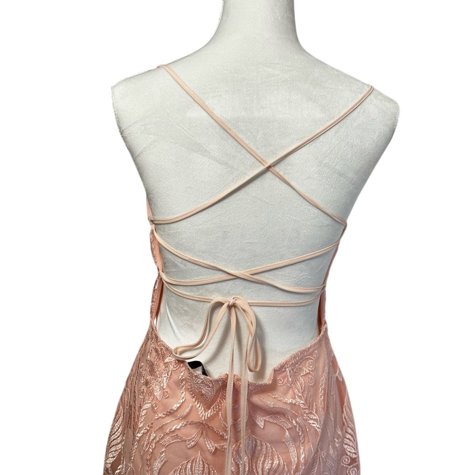 Area Area Sheath Dress Mini Sweetheart Neck Sleeveless Pink L Size L / US 10 / IT 46 - 7 Thumbnail