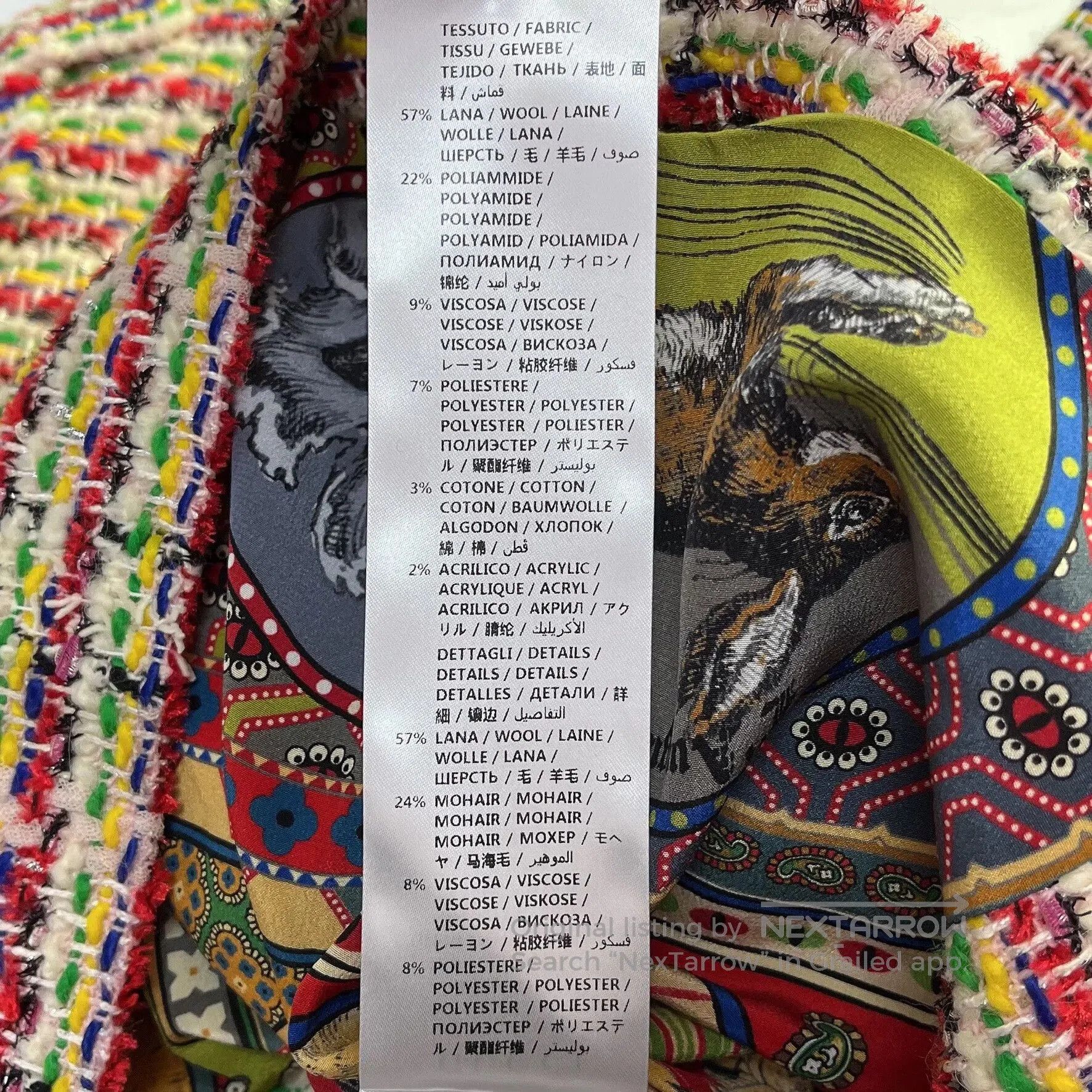 Gucci Gucci Colorful Tweed Hooded Coat. Size S / US 4 / IT 40 - 7 Thumbnail