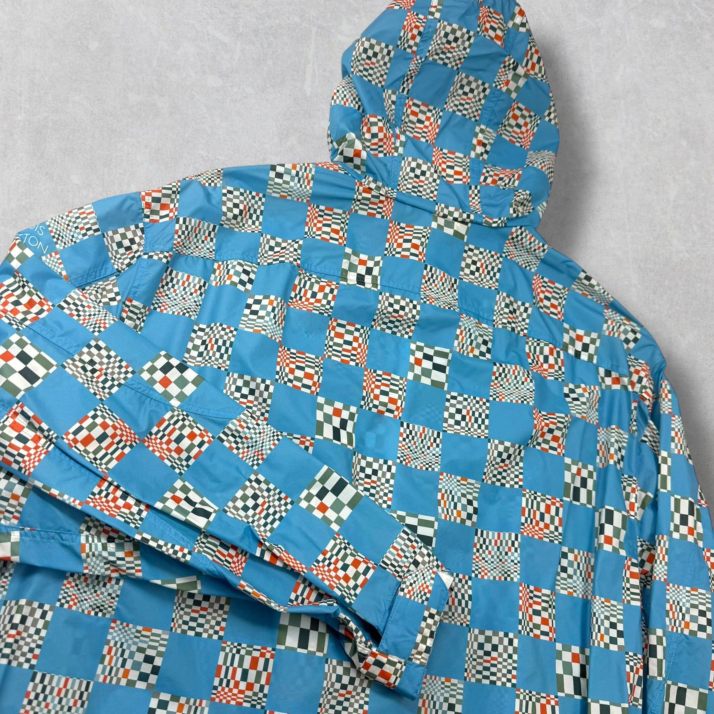 Louis Vuitton Louis Vuitton Distorted Damier Blue Nylon Windbreaker Jacket Size US S / EU 44-46 / 1 - 4 Thumbnail