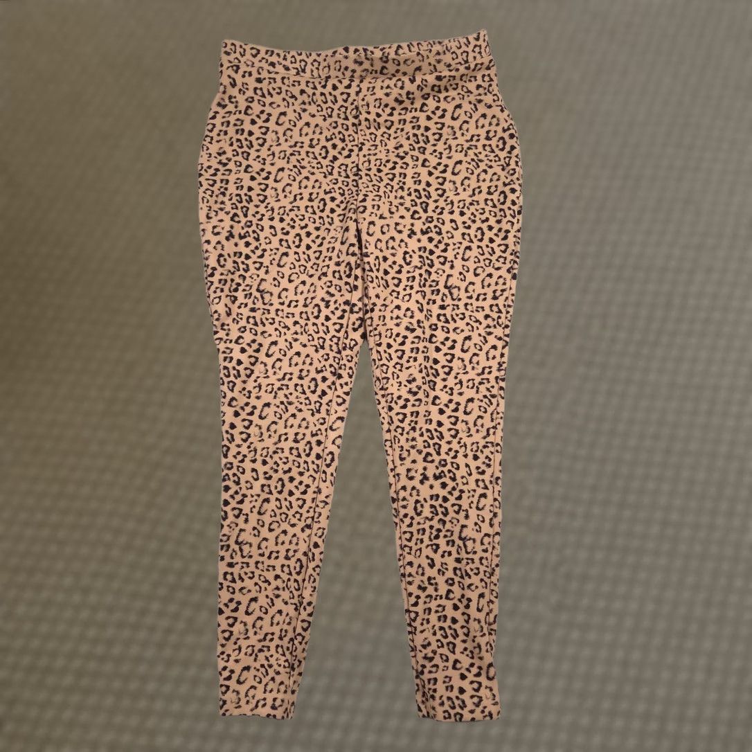 Vintage Chico's Pants Womens 8R Beige Animal Print Ponte Pull On Stretch Jegging Skinny Size 30" / US 8 / IT 44 - 1 Thumbnail