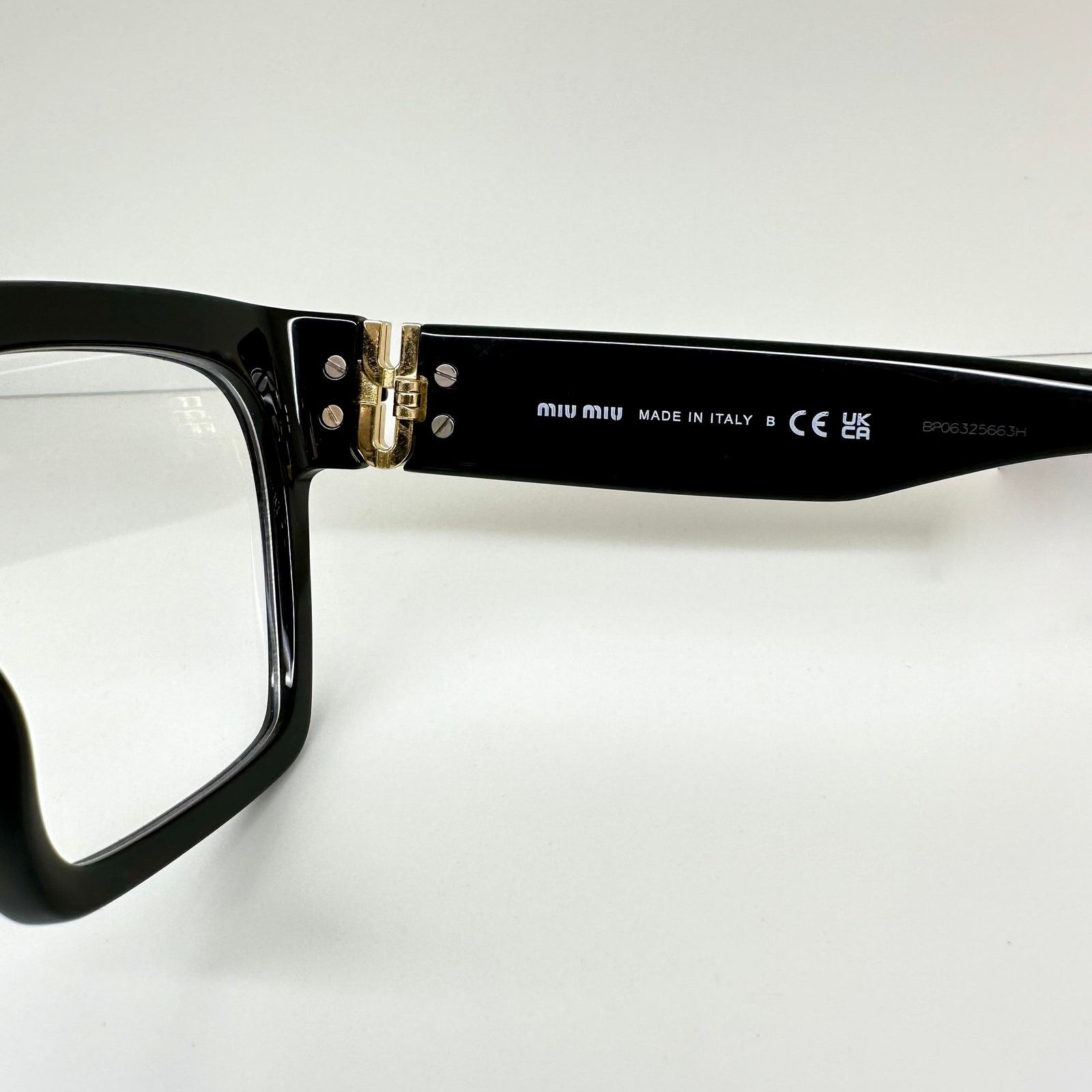 Miu Miu MIU MIU Womens Eyeglasses Black Square Full Rim frames Size ONE SIZE - 5 Thumbnail