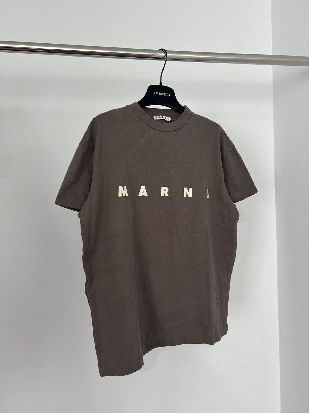 image of Marni Sun Faded T-Shirt in Brown, Men's (Size Small)