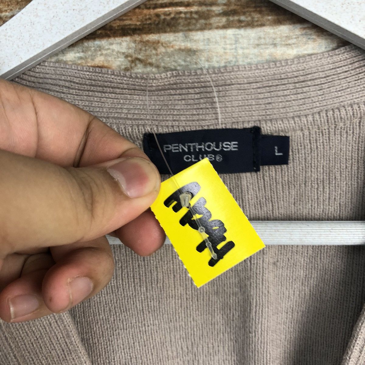 Homespun Knitwear × Japanese Brand Pent House Club Cream Cardigan Knitwear #A1294 Size US L / EU 52-54 / 3 - 11 Thumbnail