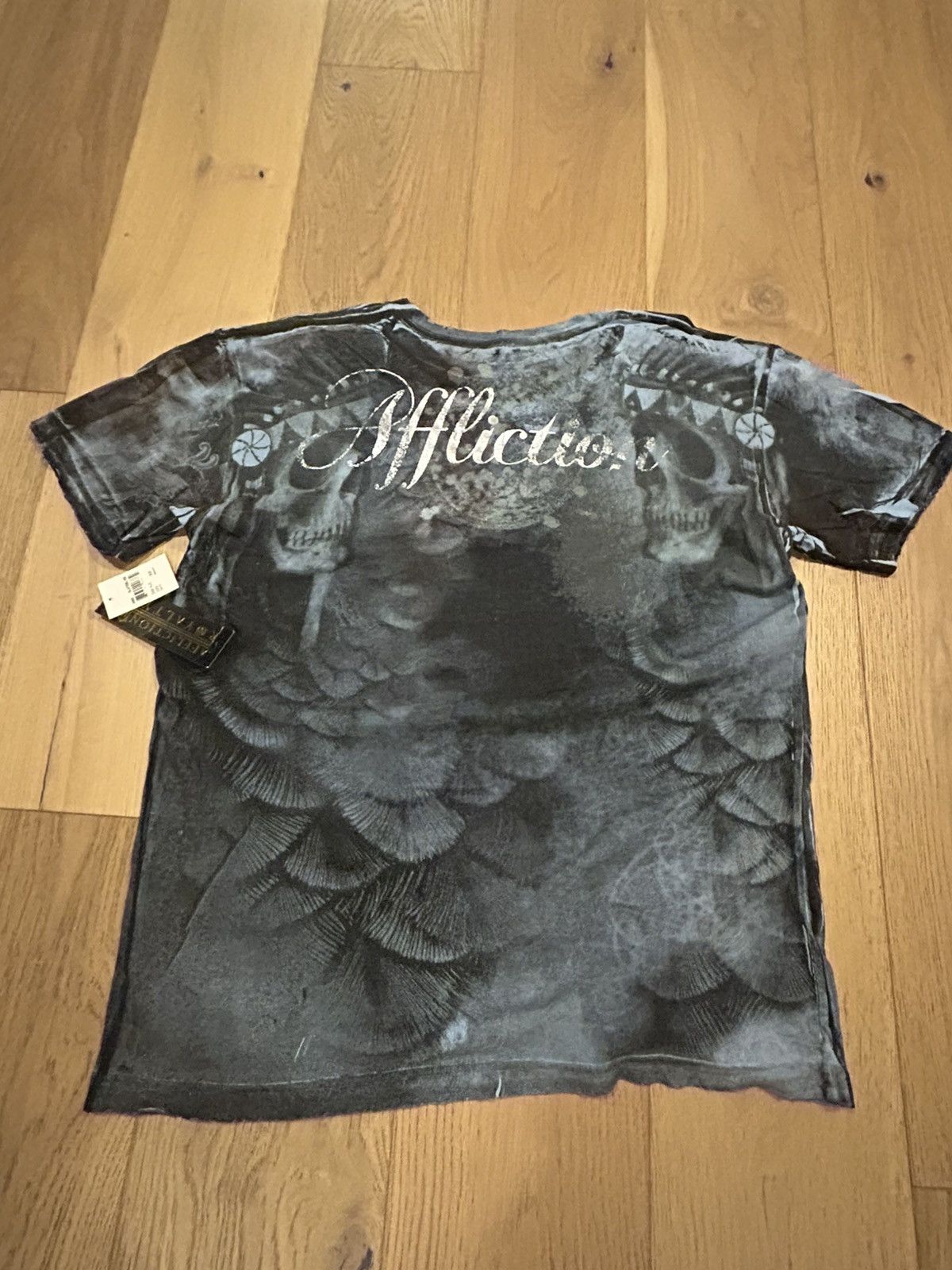 Affliction × Vintage INSANELY RARE! Y2K 2008 Affliction Royalty Tee WITH TAGS! Size US XL / EU 56 / 4 - 1 Thumbnail