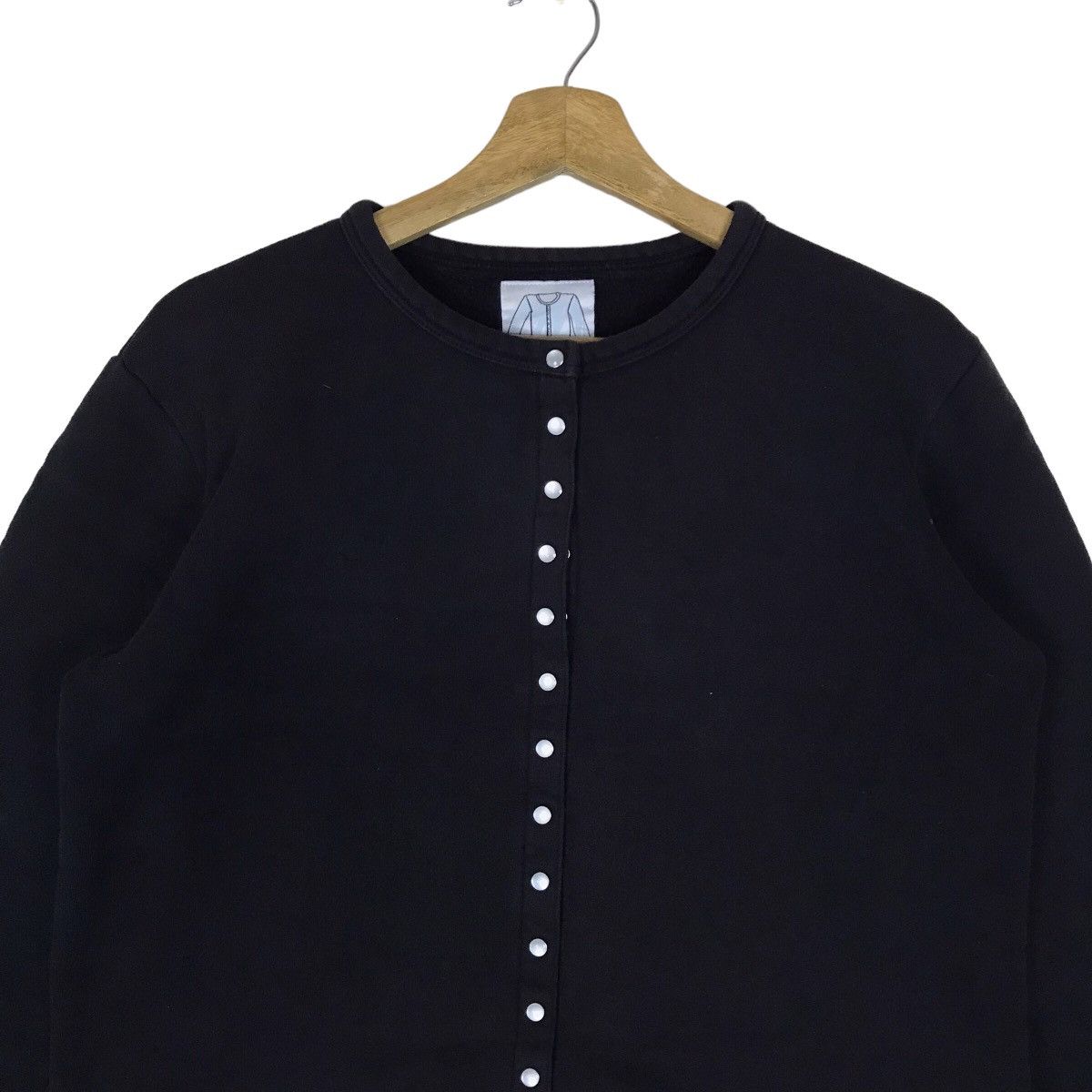 agnes b. Vintage 90s AGNES B Snap Button Crop Top Cardigan