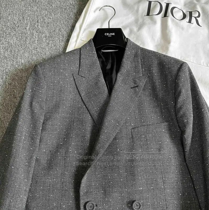 Dior Dior Men's Grey Wool-Blend Long Coat . Size US XL / EU 56 / 4 - 3 Thumbnail
