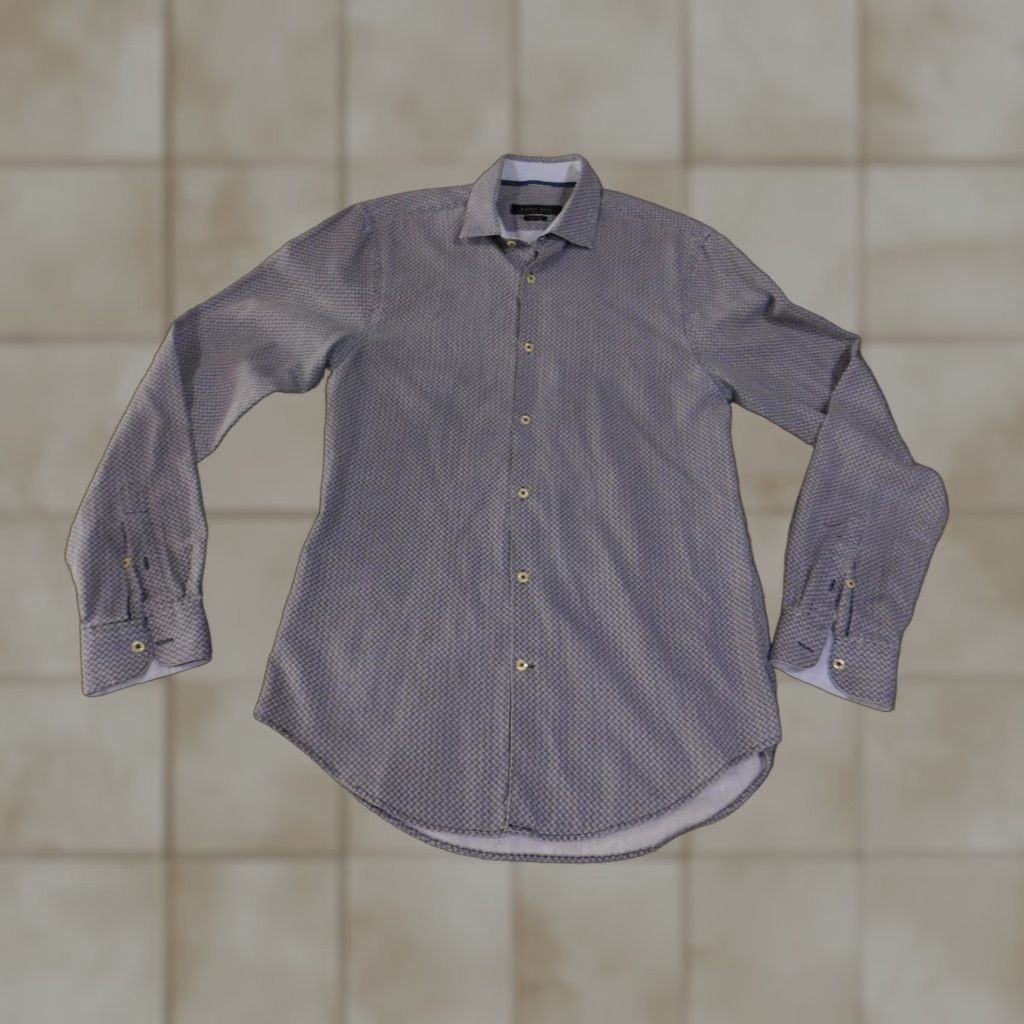 Zara Zara Man Shirt Mens Medium Slim Fit Patterned Button Down Long Sleeve Modern Size US M / EU 48-50 / 2 - 1 Thumbnail