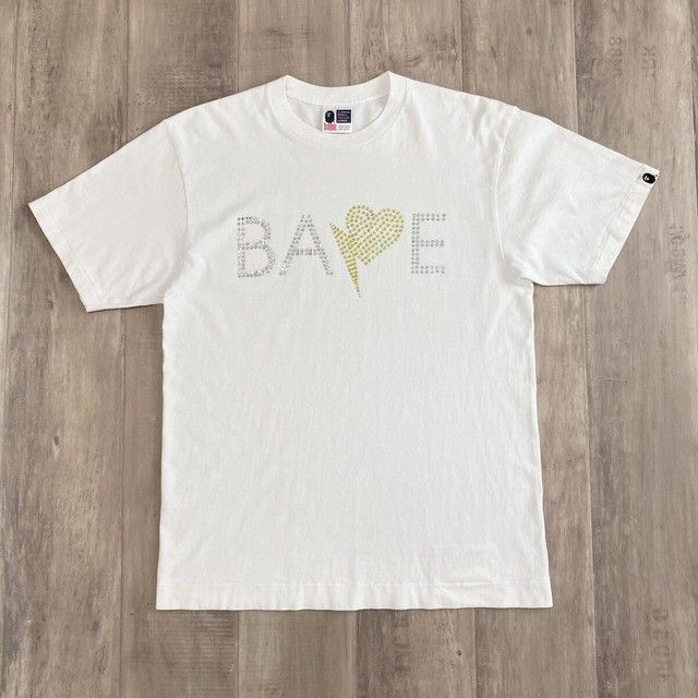 Bape × Swarovski Swarovski × BAPE Heart Logo T-Shirt a bathing ape NIGO Size US M / EU 48-50 / 2 - 2 Thumbnail