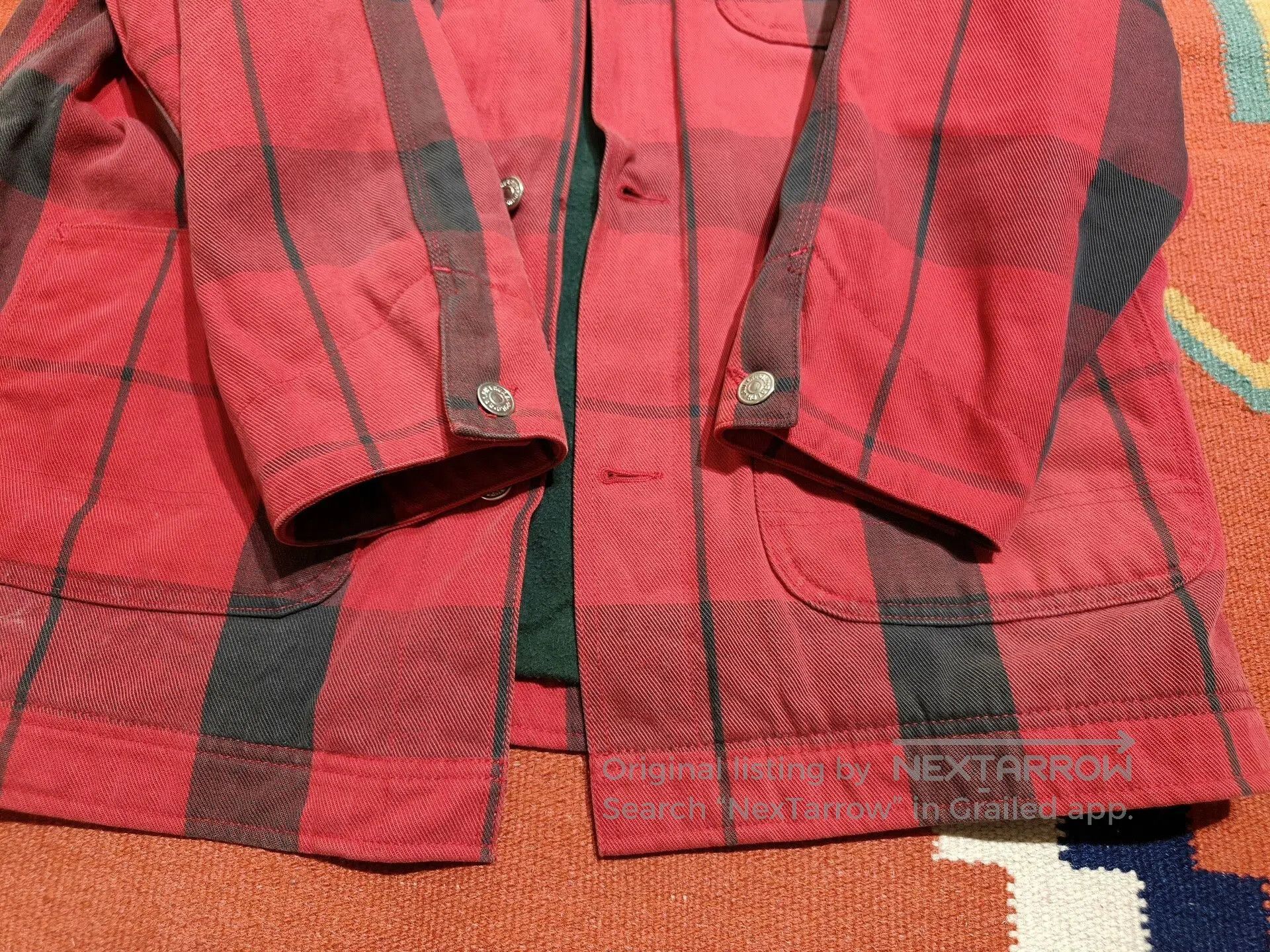 VINNY's Vintage Ralph Lauren Red Checked Jacket. Size XL / US 12-14 / IT 48-50 - 5 Thumbnail