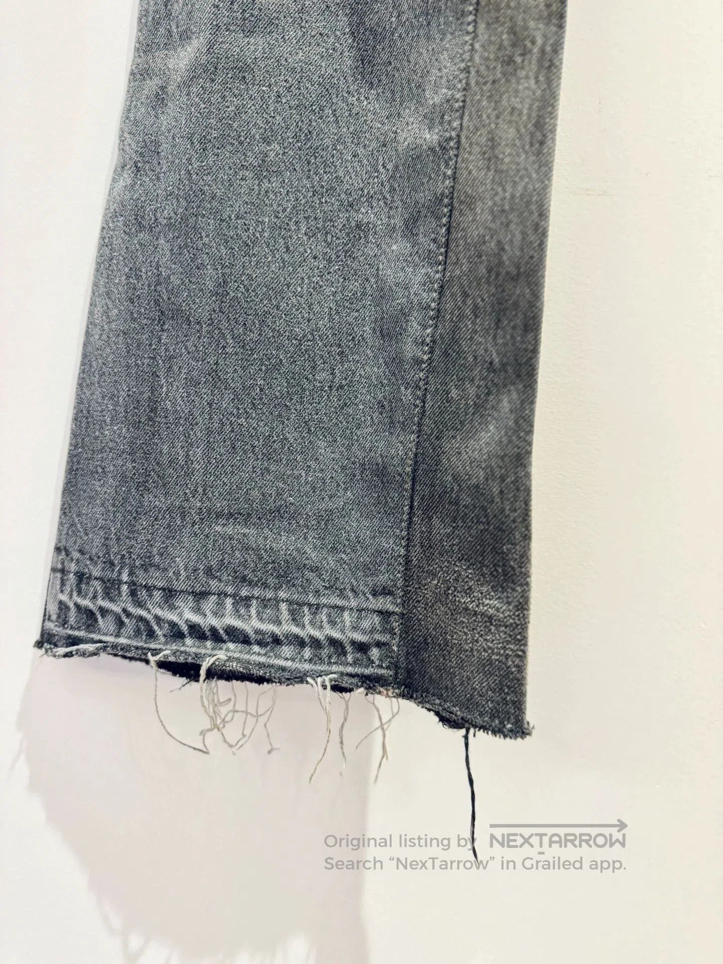 Gallery Dept. Gray Denim Pants with Frayed Hem, Size 32. Size US 32 / EU 48 - 6 Thumbnail