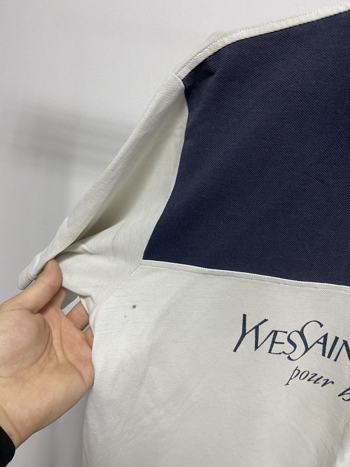 Vintage × Yves Saint Laurent Yves saint Laurent Vintage T-Shirt Polo big Logo Size US L / EU 52-54 / 3 - 8 Thumbnail