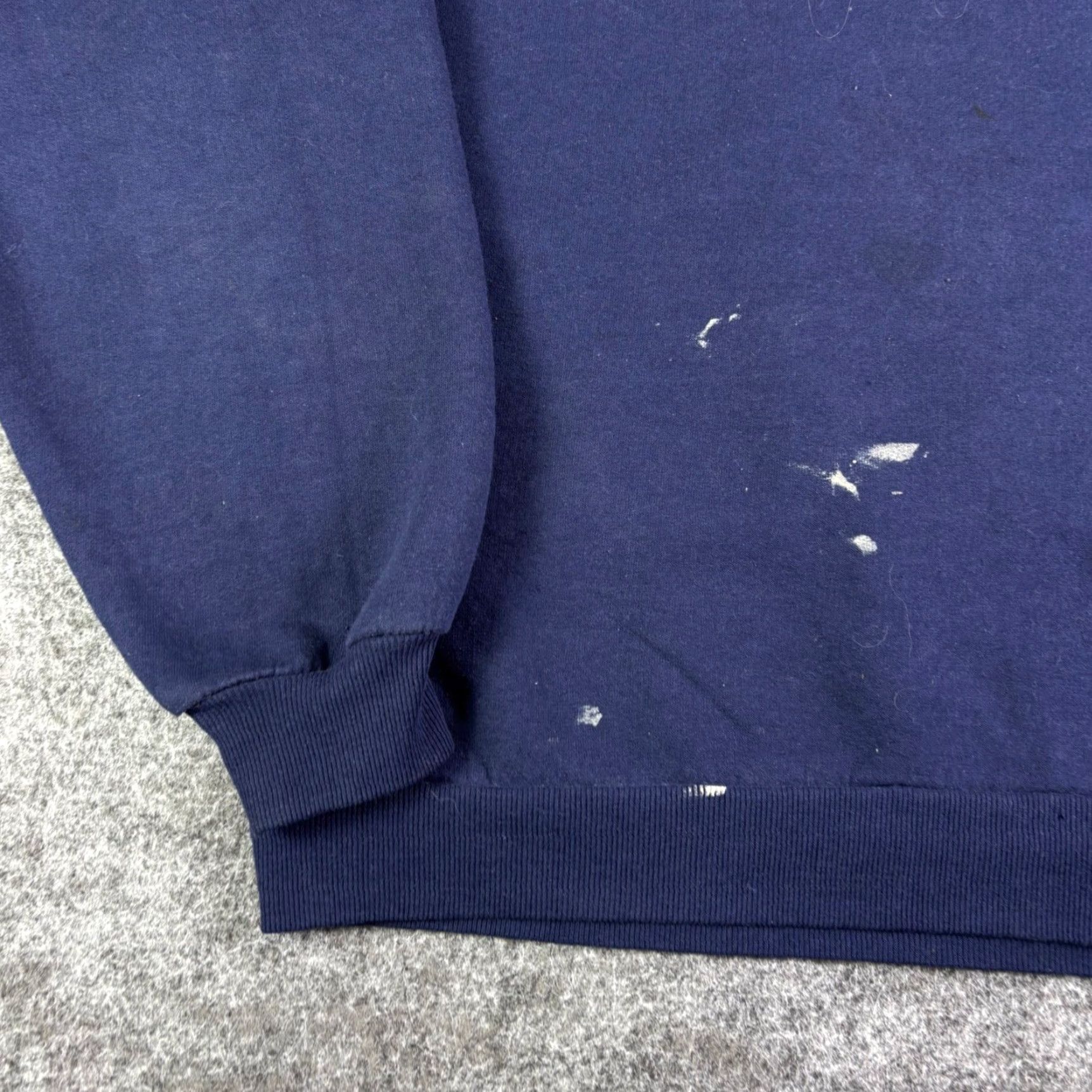 Vintage VINTAGE Navy Blue Crewneck Sweatshirt Men L Distressed Paint Splatter 90s Pullover Knit Polyester Athletic adidas Logo Large Size US L / EU 52-54 / 3 - 6 Thumbnail