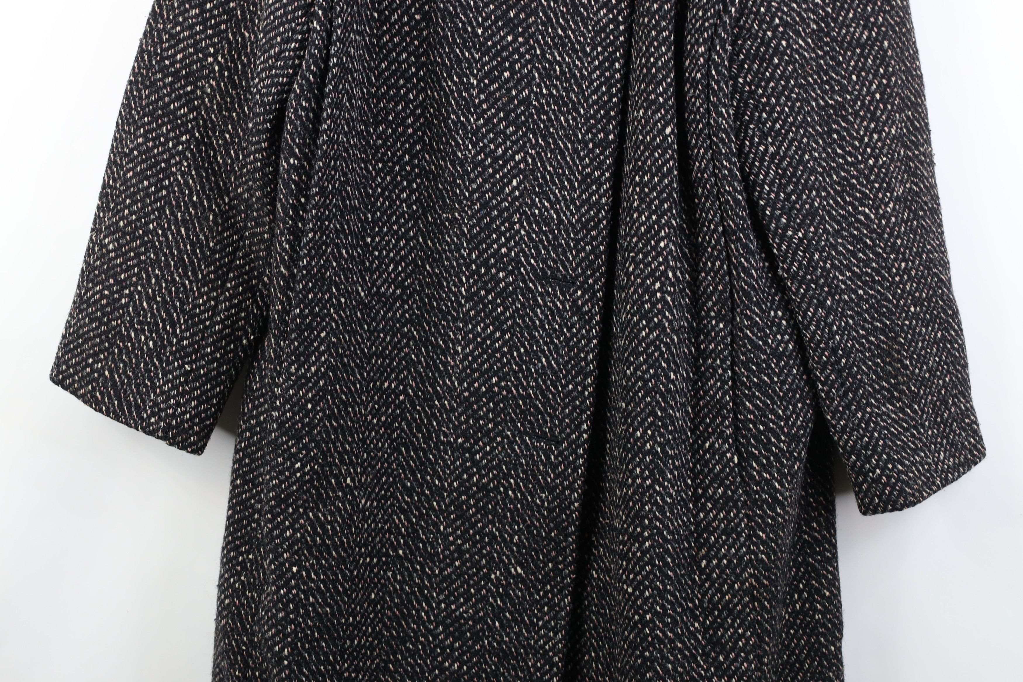 Vintage Vintage 70s Streetwear Tweed Herringbone Jacket Coat USA Size XL / US 12-14 / IT 48-50 - 3 Thumbnail