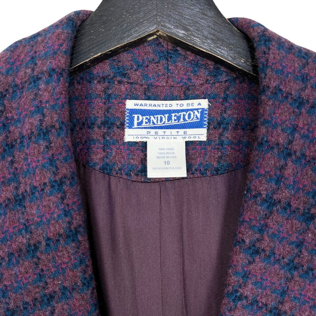 Pendleton Vintage Pendleton Women Checkered Virgin Wool Blazer Jacket Size L / US 10 / IT 46 - 5 Thumbnail