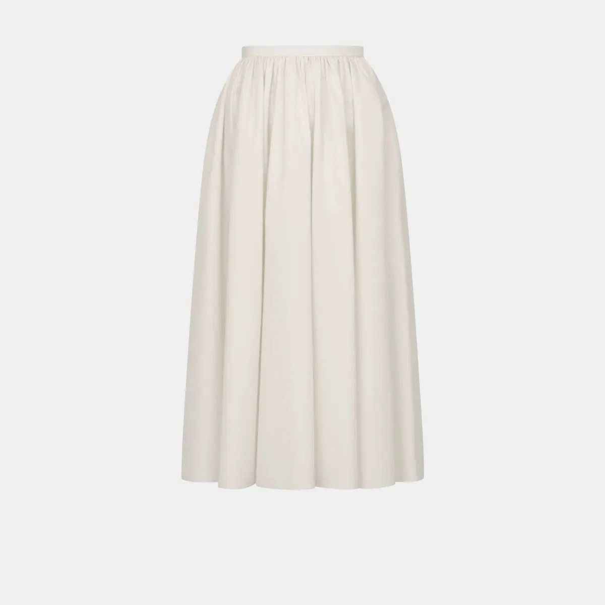 Dior o1w1db10225 Flared Mid-Length Skirt in Ecru Size 28" / US 6 / IT 42 - 1 Thumbnail